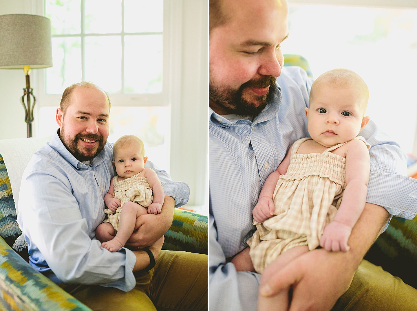 Dad holding baby