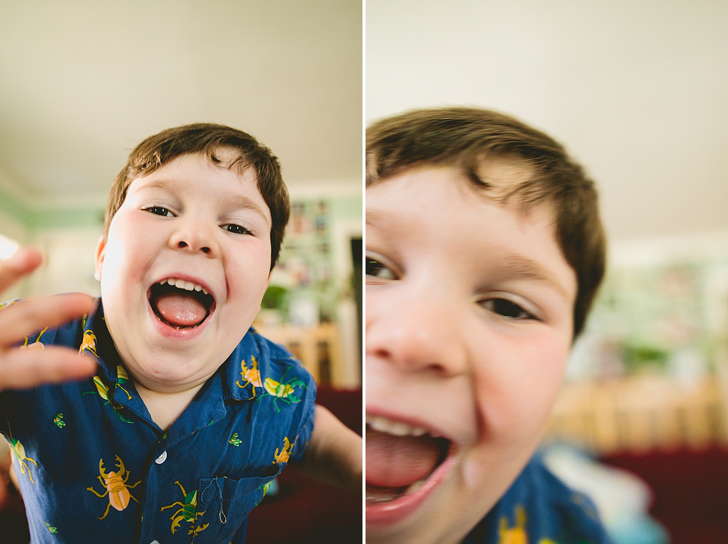 Kid smiling at camera