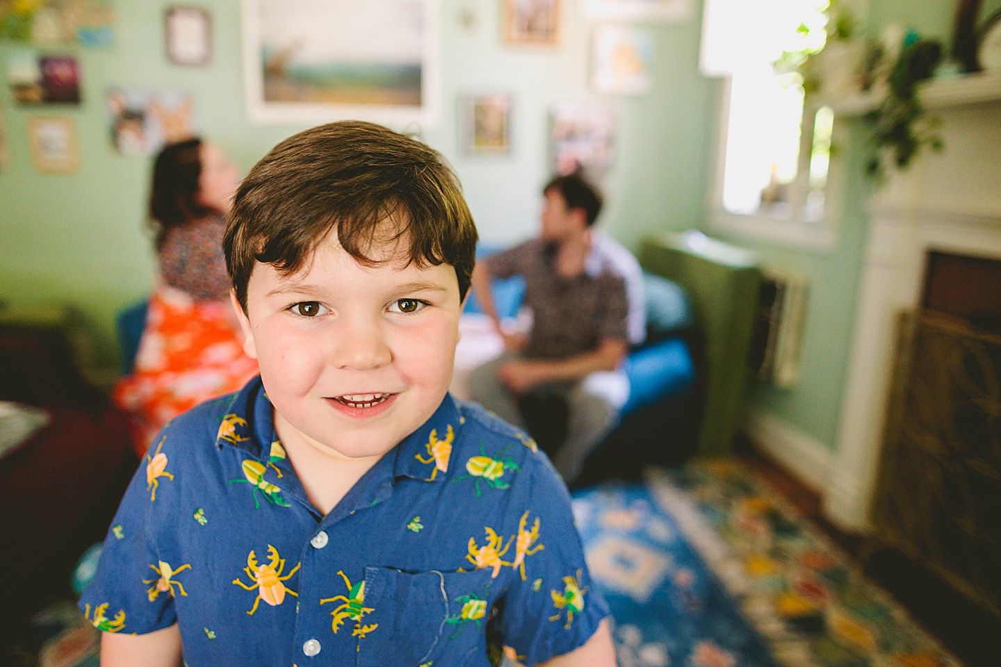 Boy smiling into camera