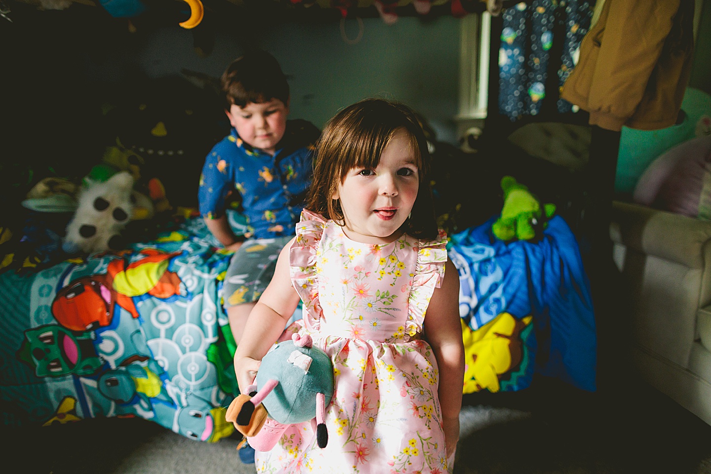 Girl smiling at camera