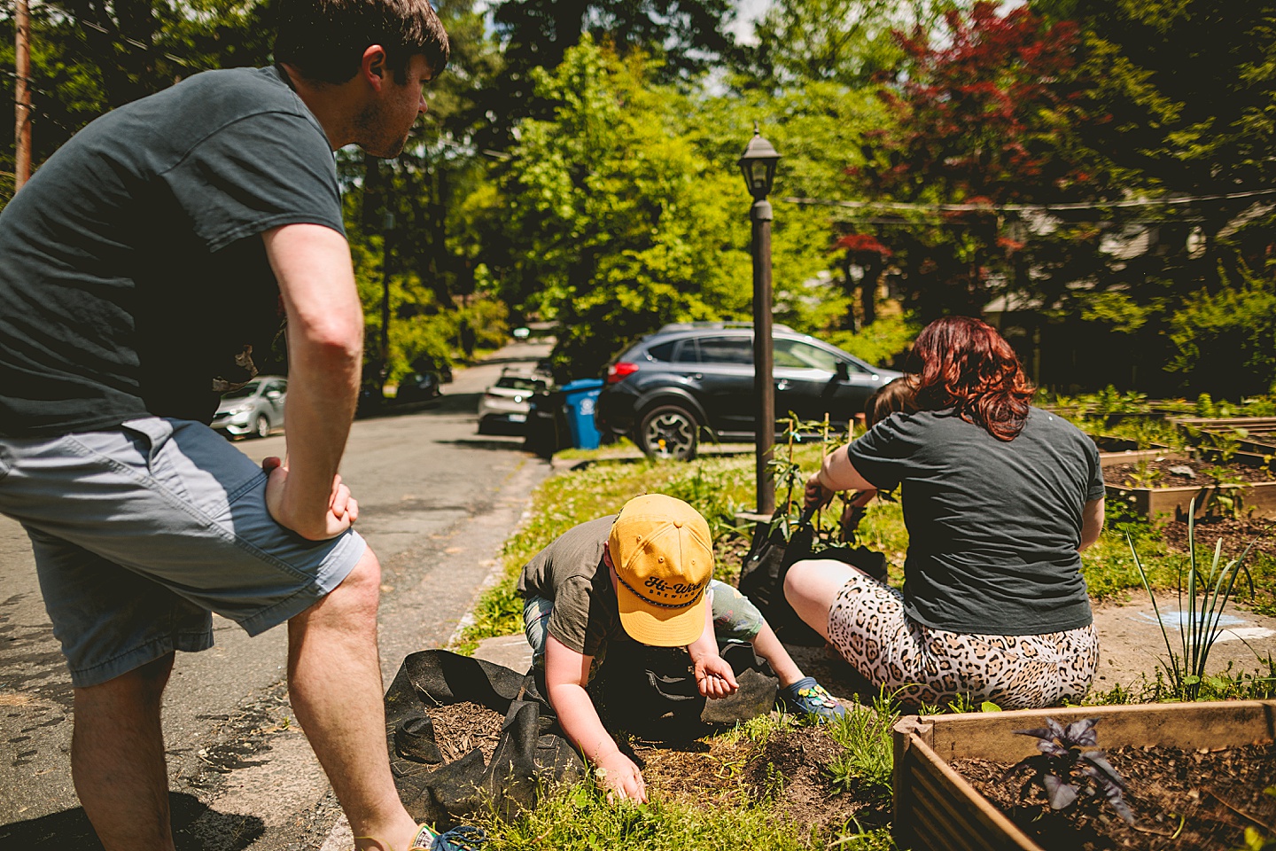 Family gardening in Durham NC