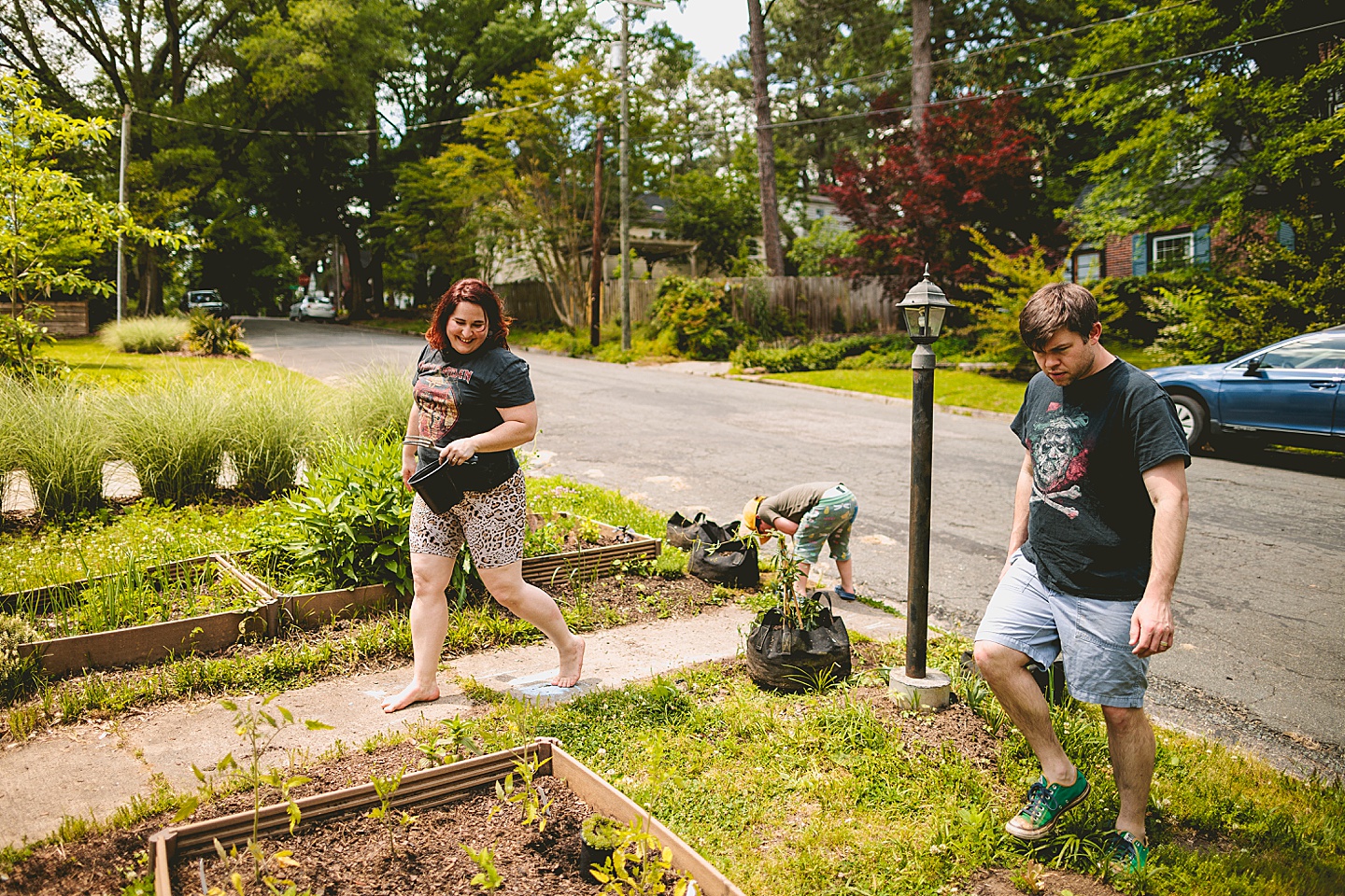 Family gardening in Durham NC