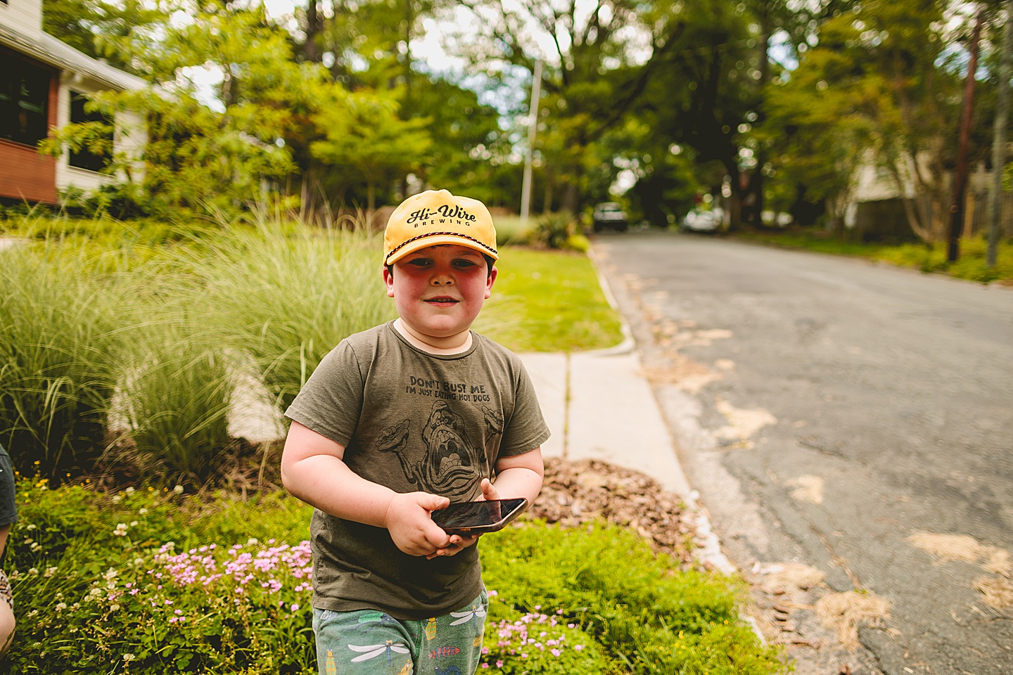 Kid holding phone