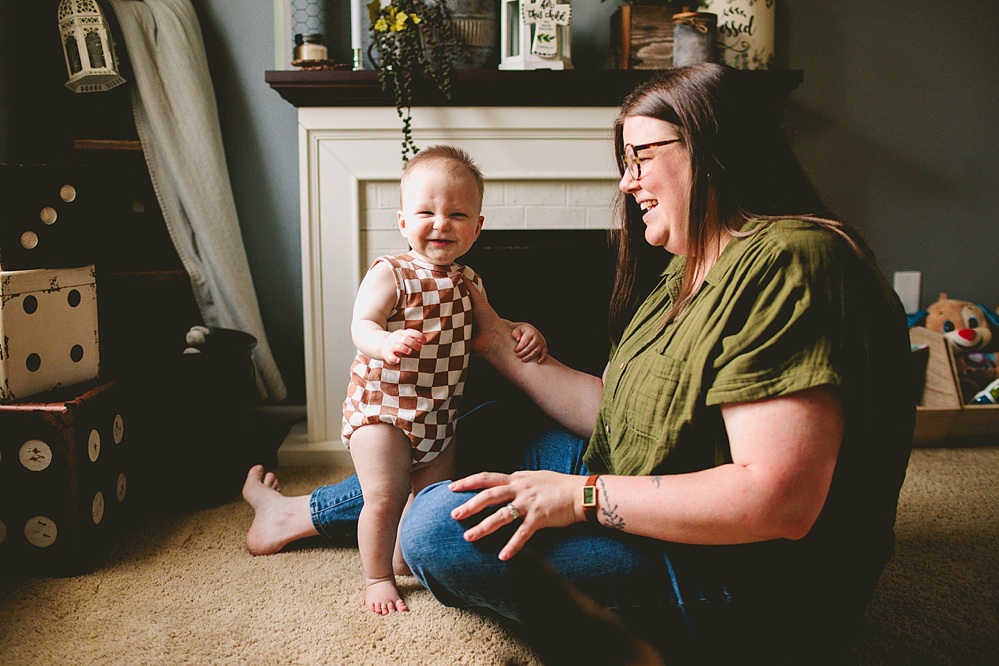 Baby laughing