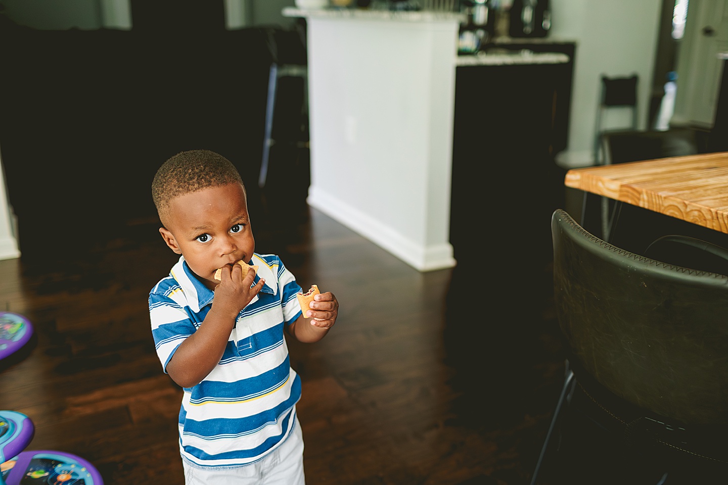 Kid eating snack