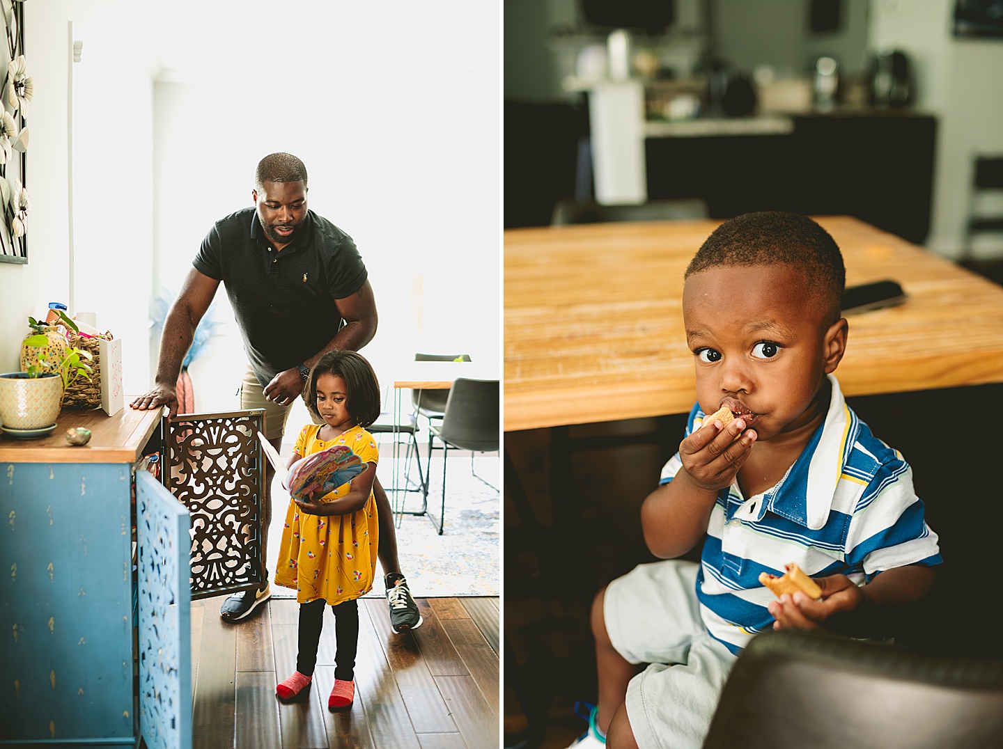 Kid eating snack