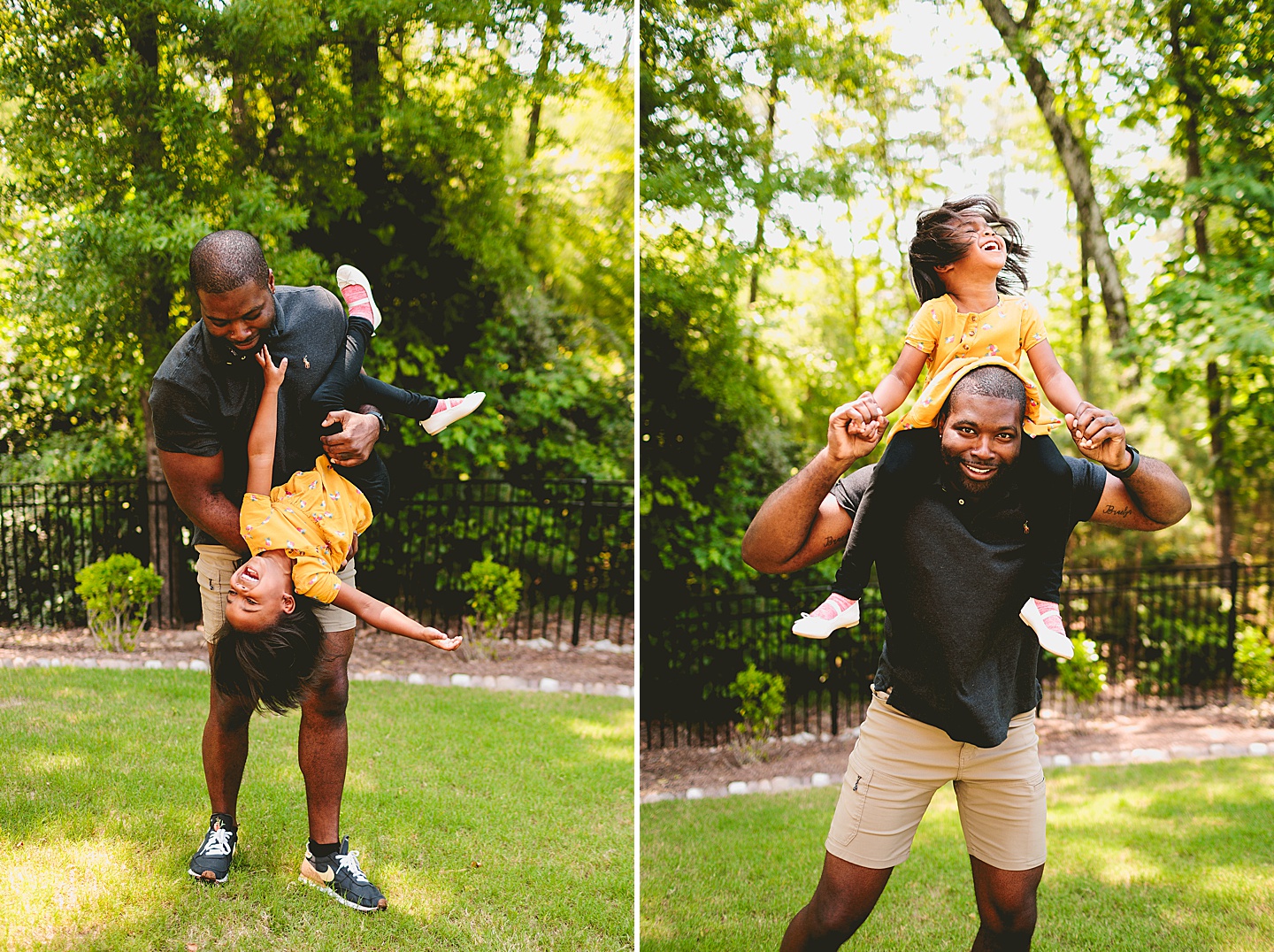 Portraits of dad and kids