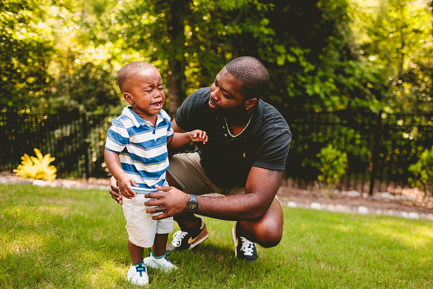 Portraits of dad and kids