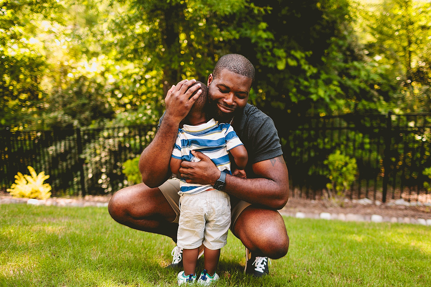 Portraits of dad and kids