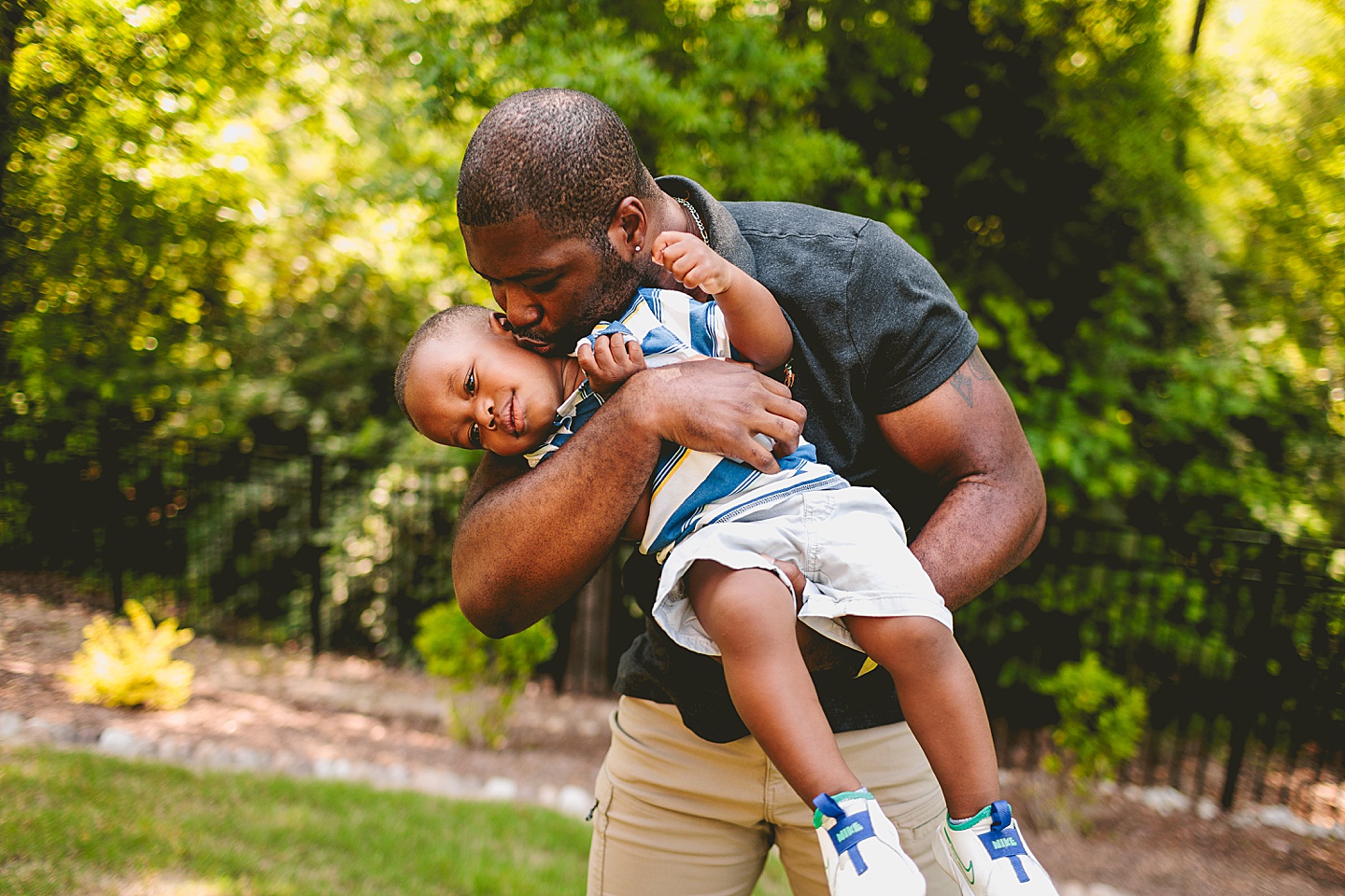 Portraits of dad and kids