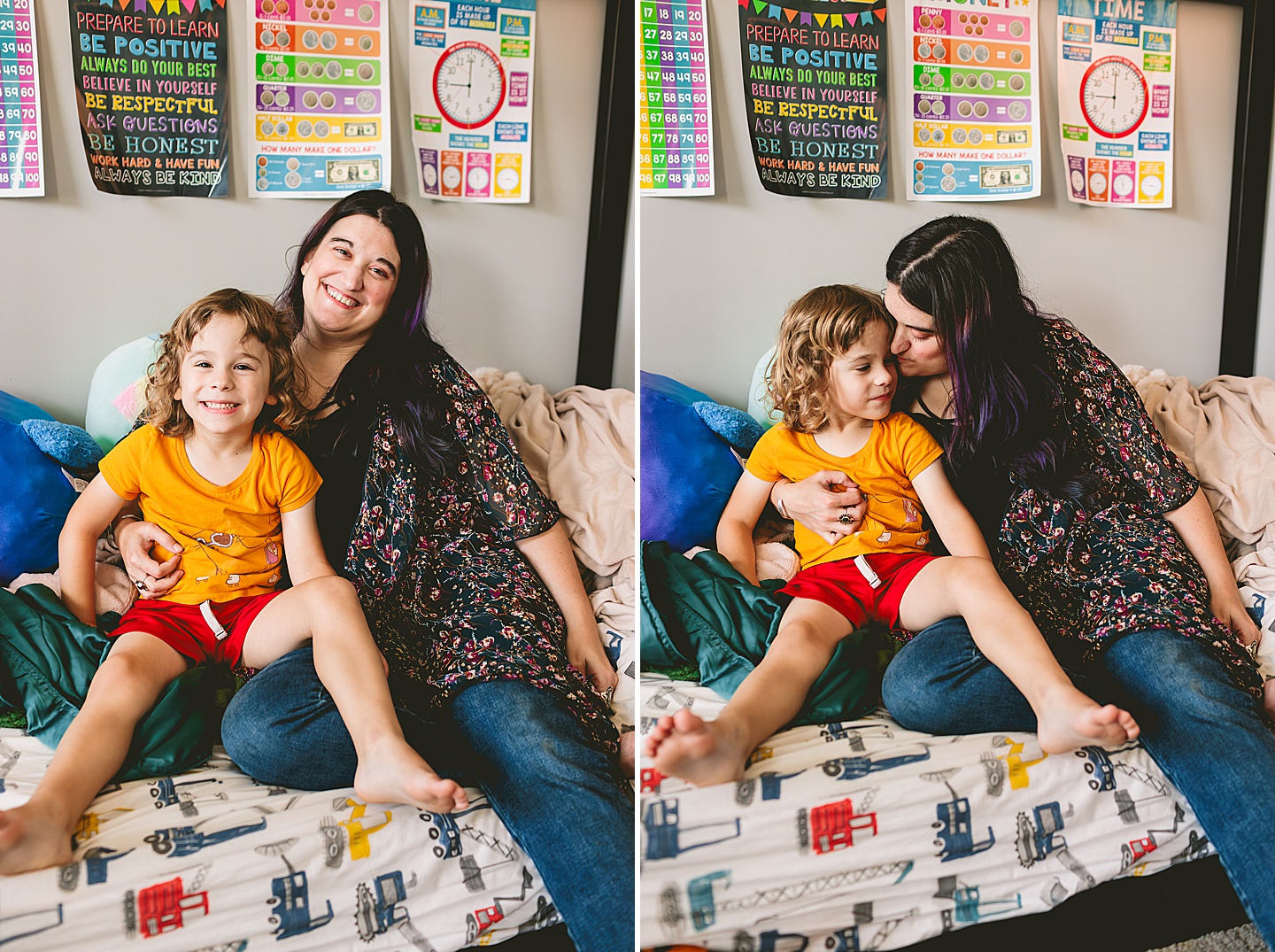 Mother and son portraits