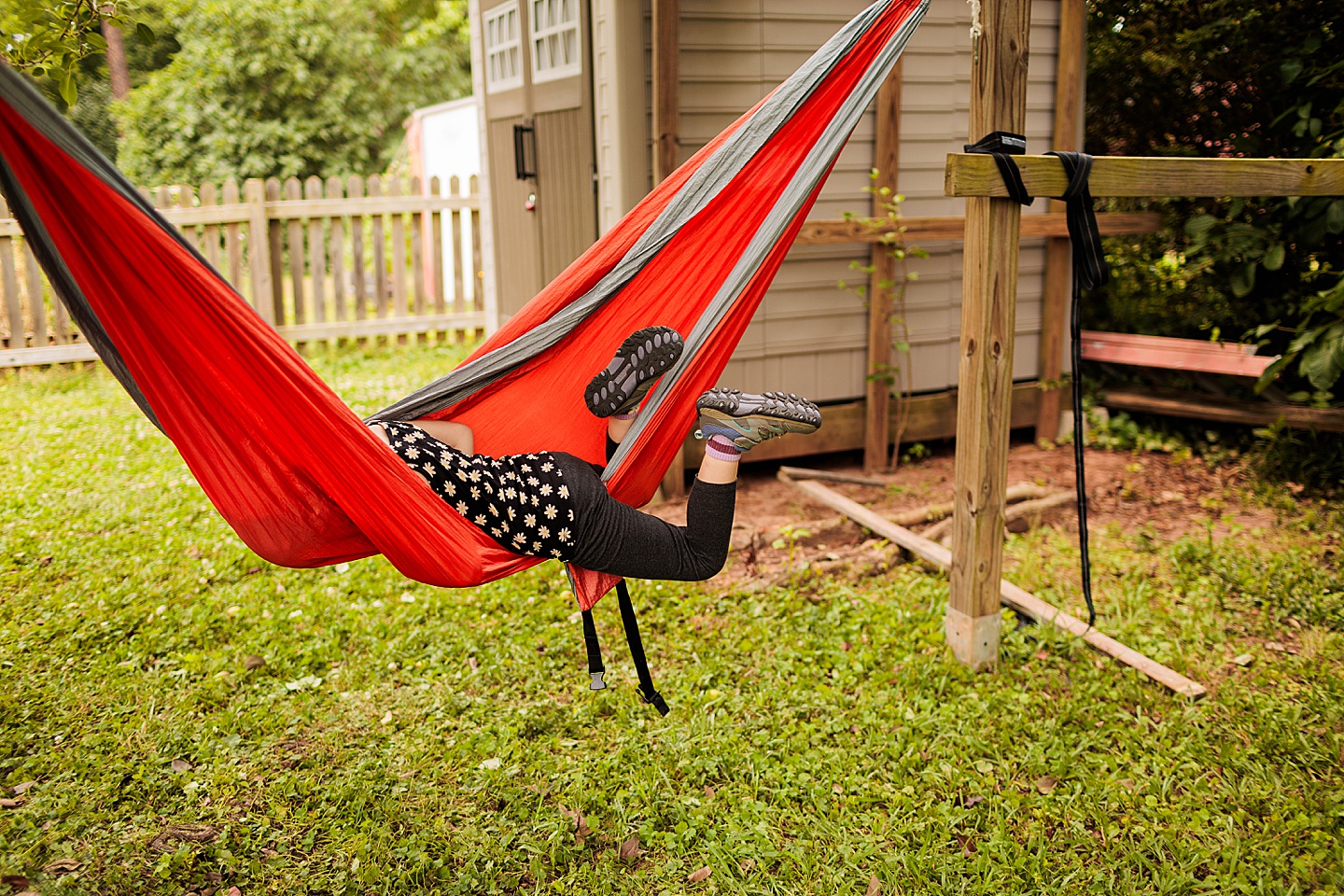 Child in hammock