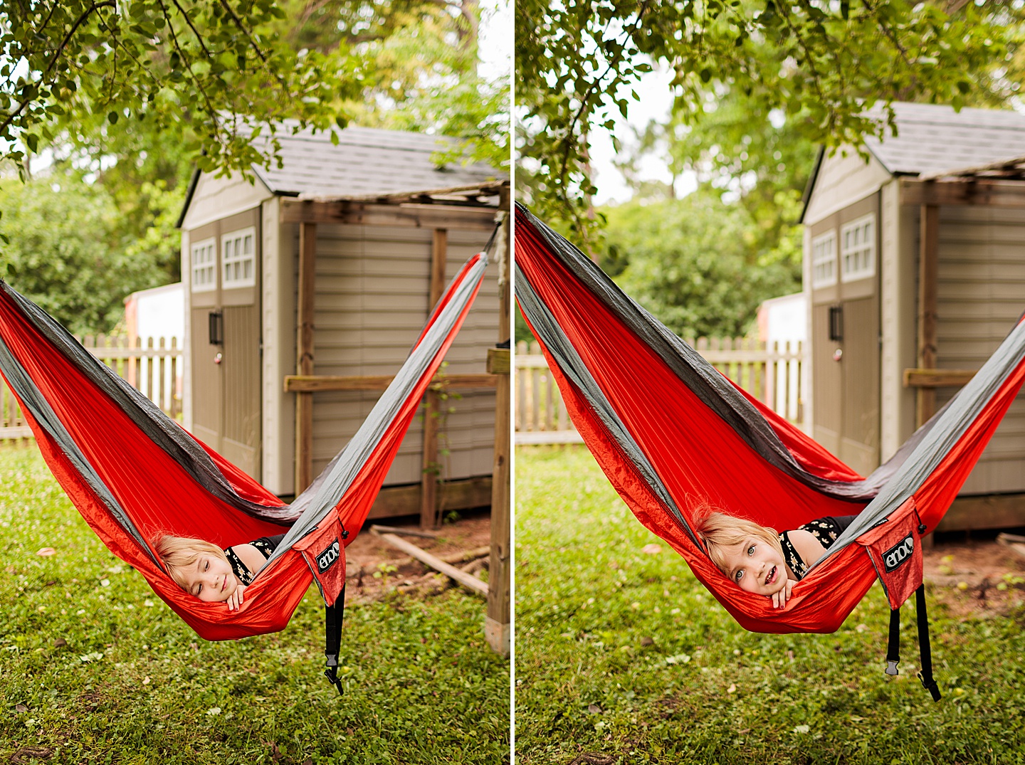 Child in hammock