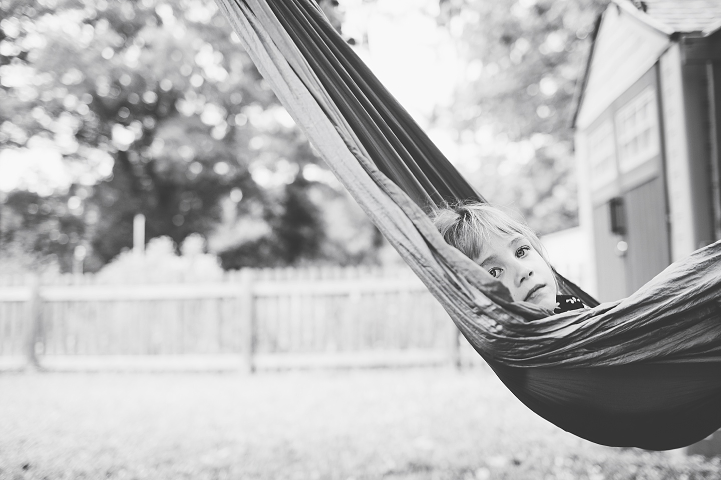 Child in hammock