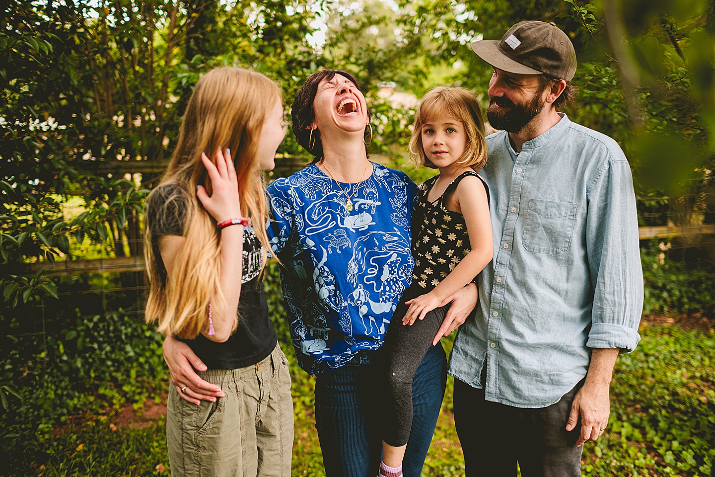 Family laughing