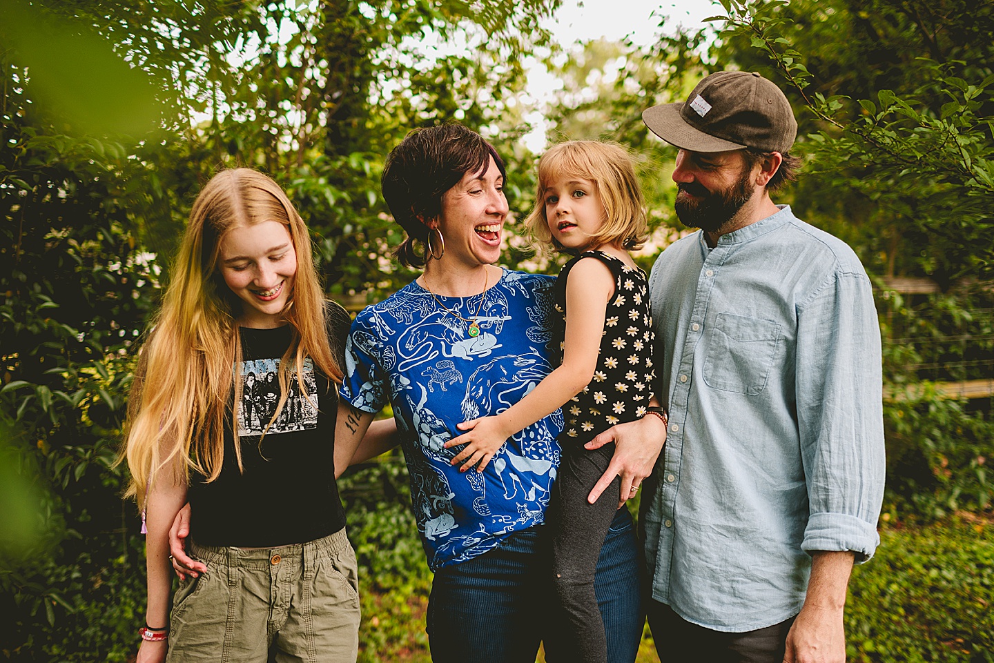 Family laughing