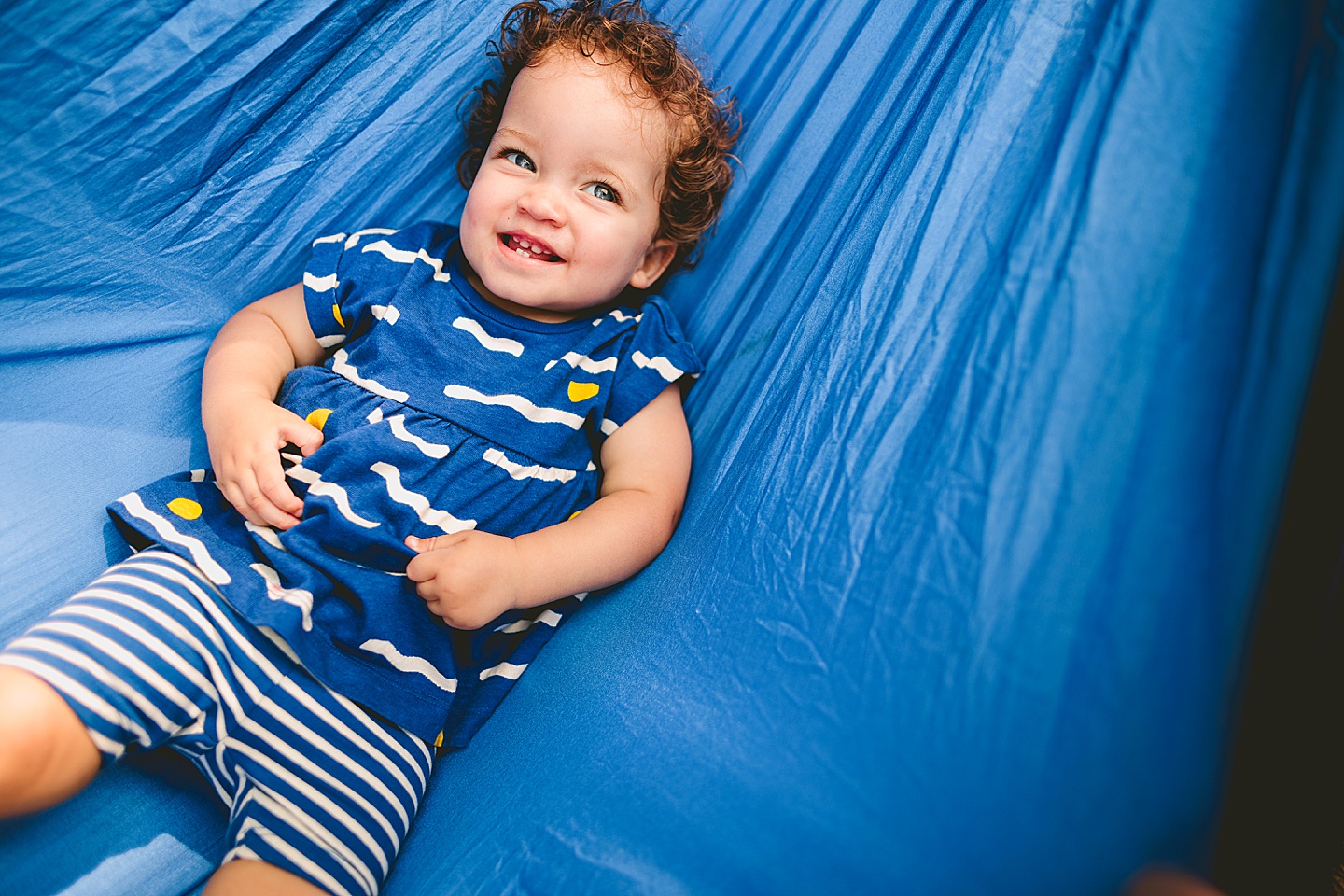 Toddler in hammock