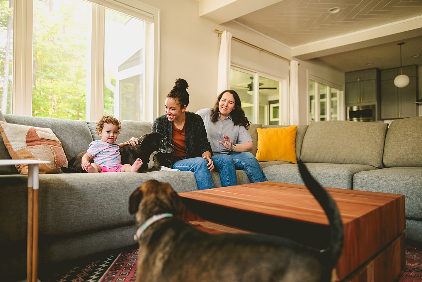 Family photos at home in Durham