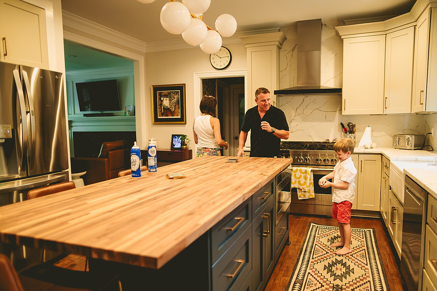 Food fight in kitchen