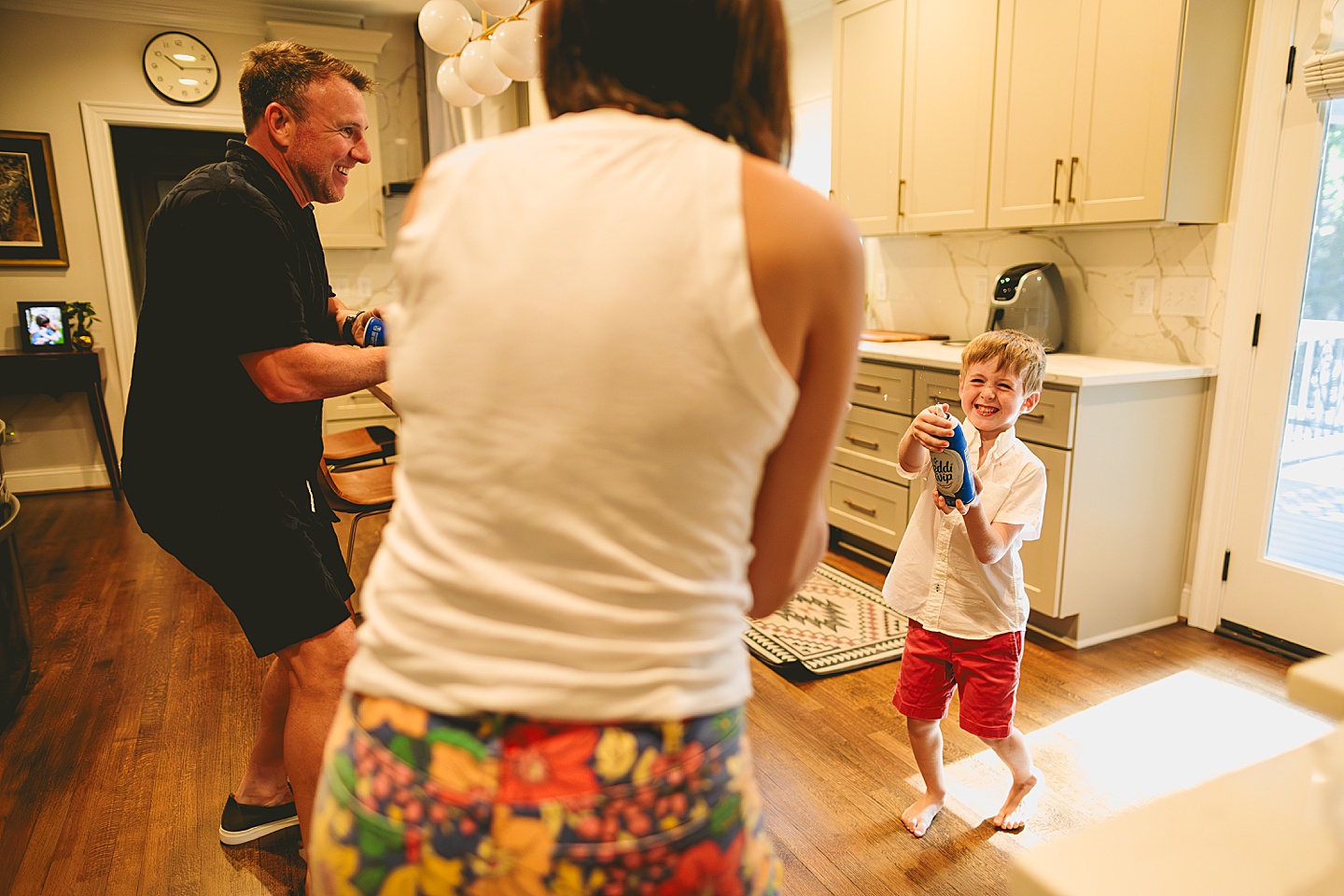 Food fight in kitchen