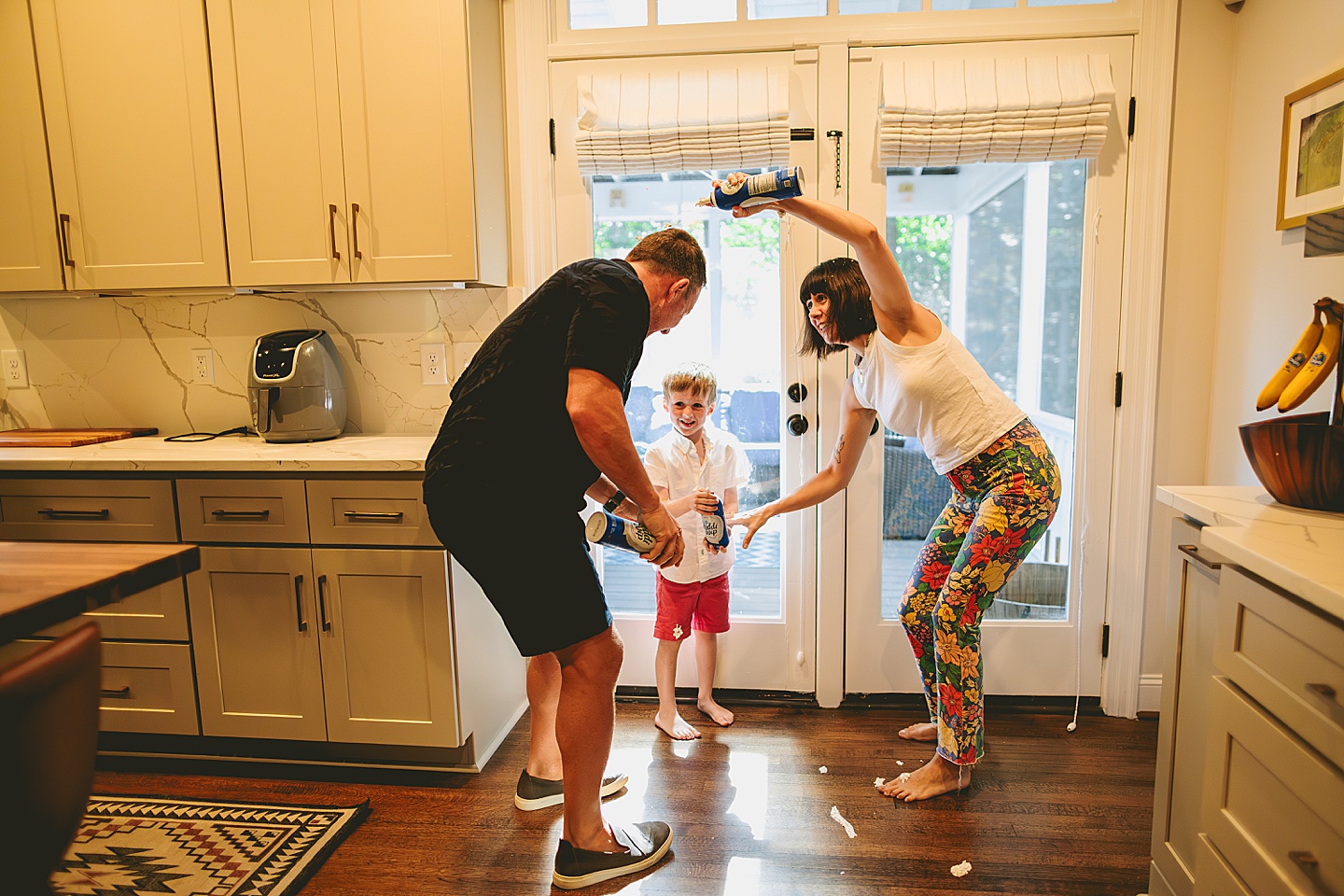 Food fight in kitchen