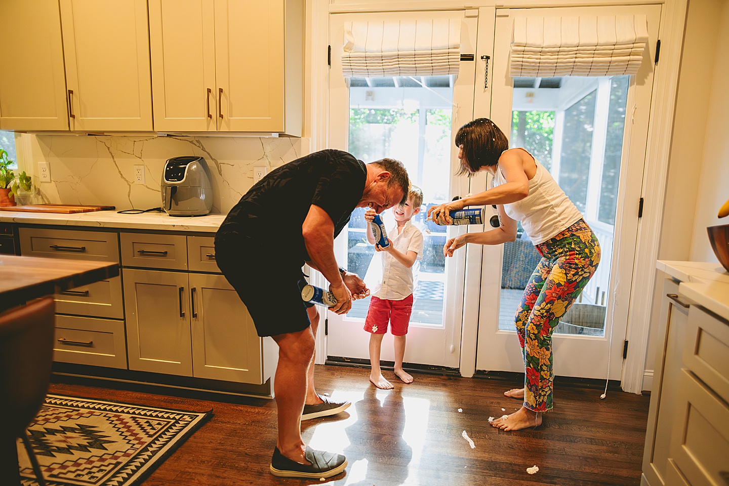 Food fight in kitchen