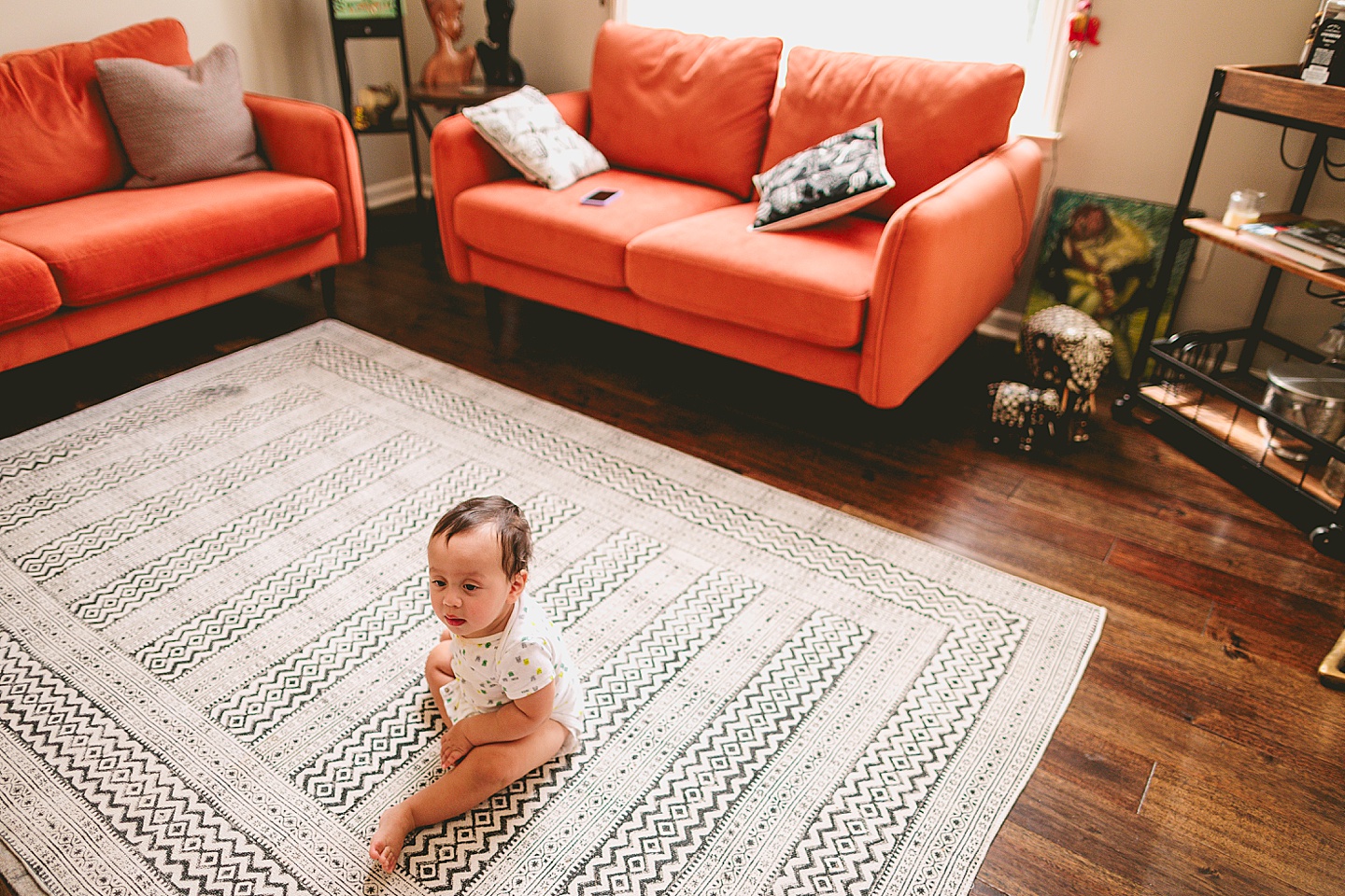 Family portraits with baby in Durham