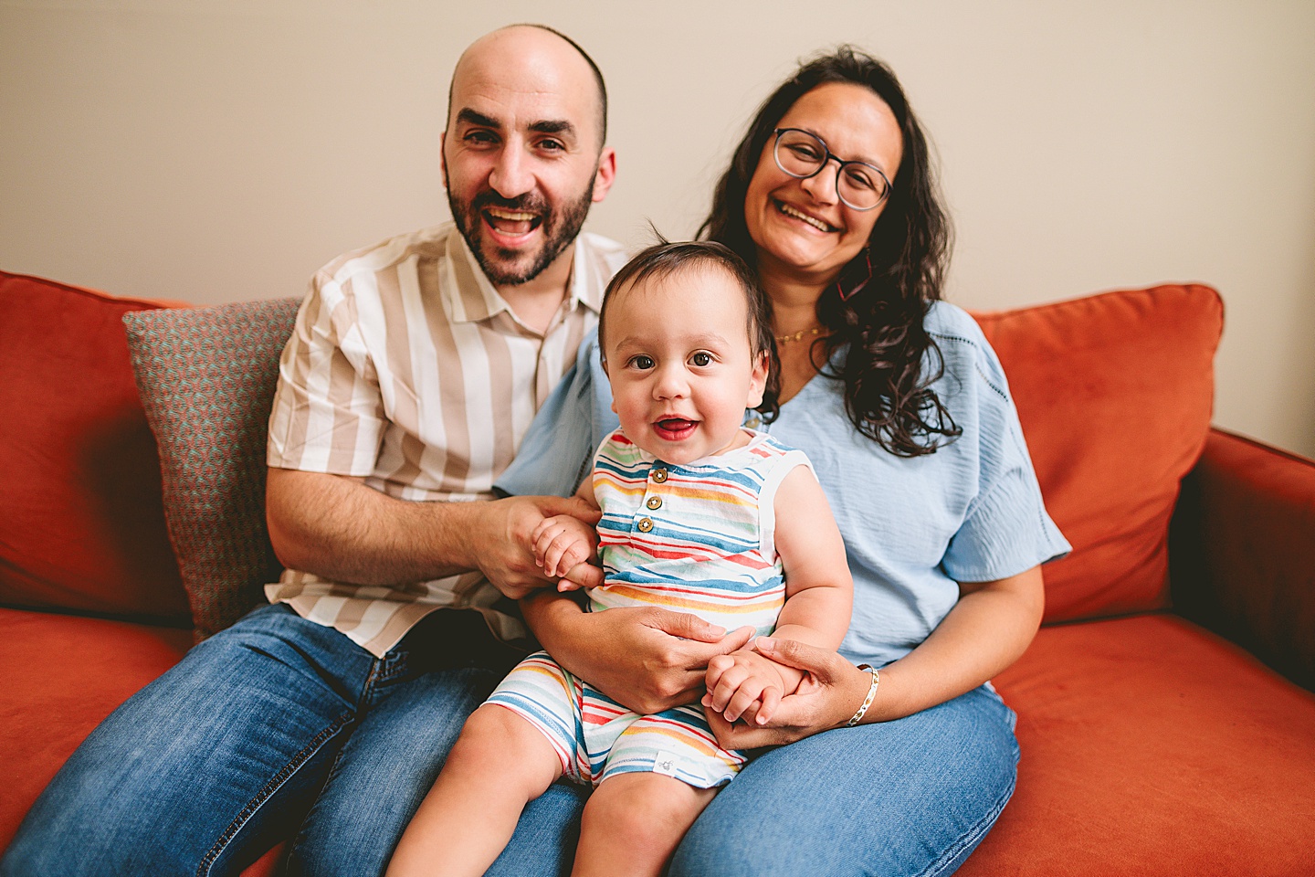 Family portraits with baby in Durham