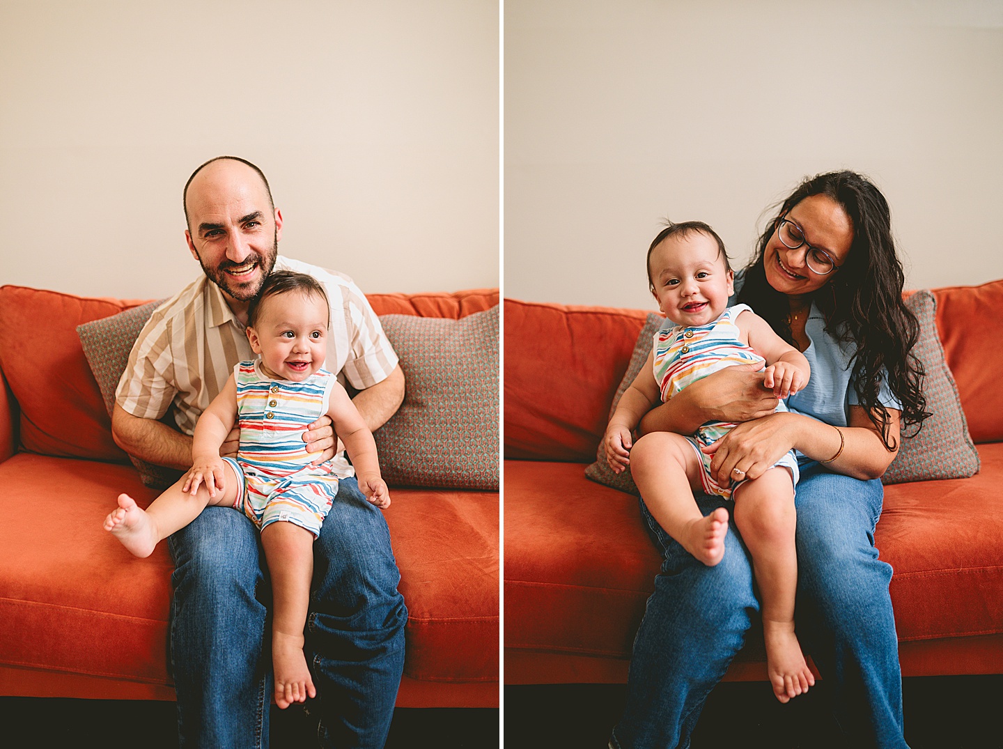 Family portraits with baby in Durham