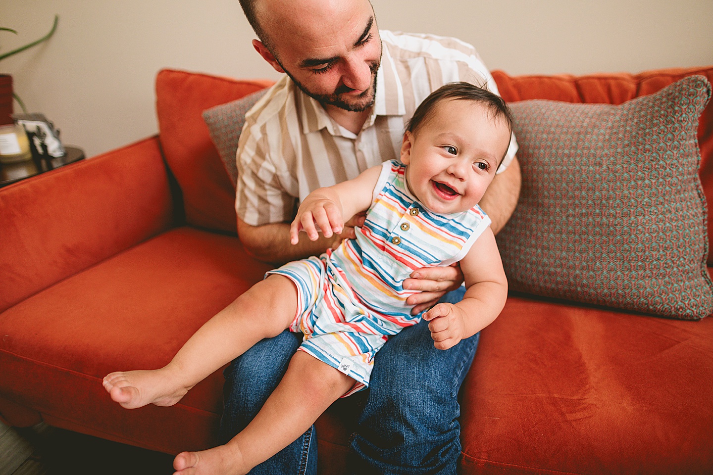 Family portraits with baby in Durham