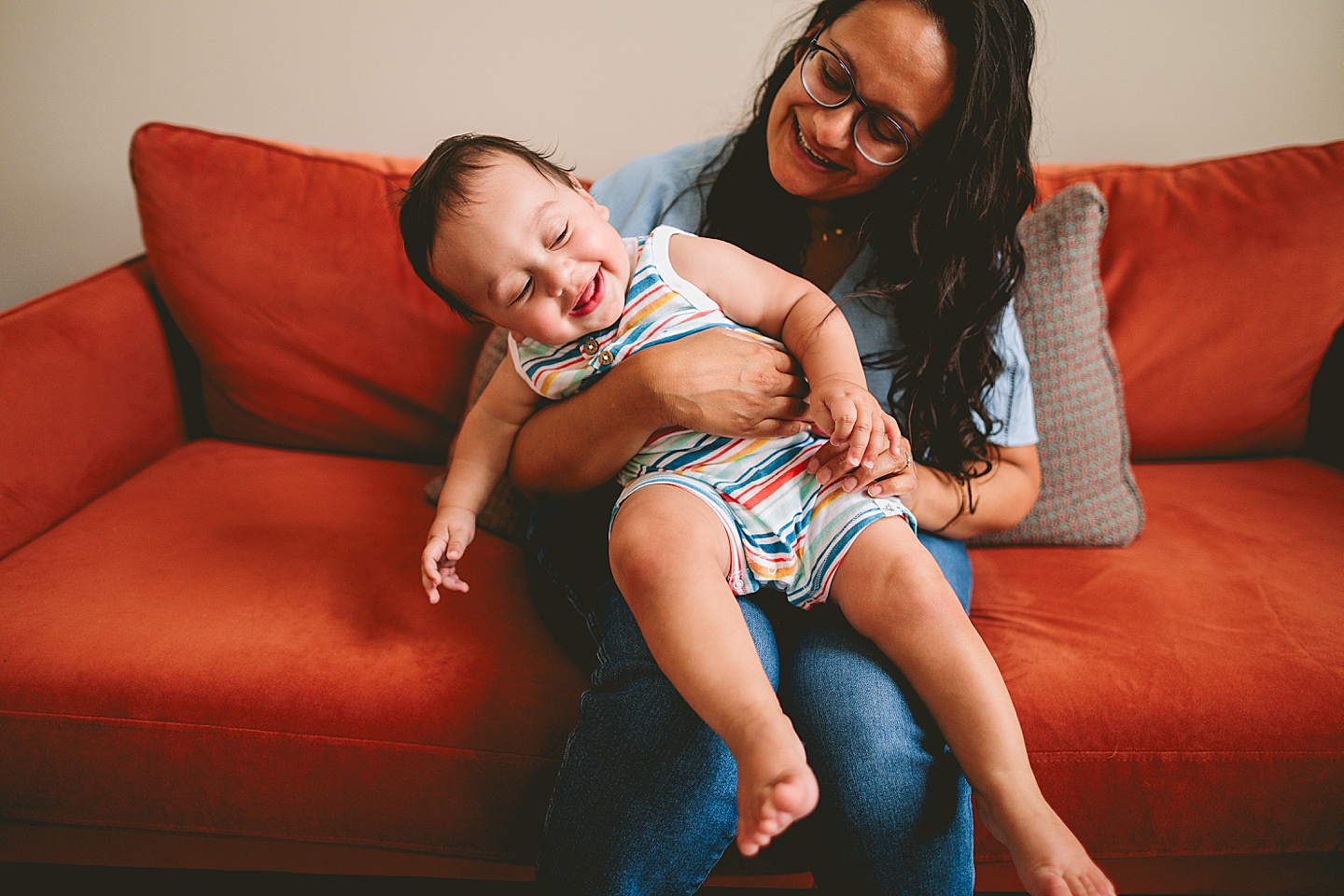 Family portraits with baby in Durham