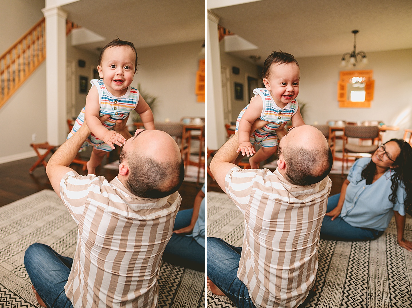 Family portraits with baby in Durham