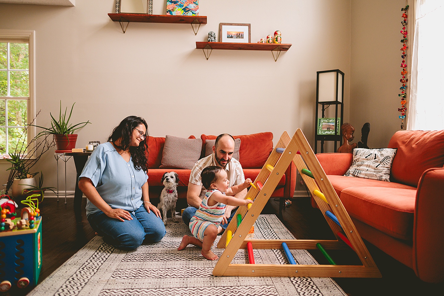 Family portraits with baby in Durham