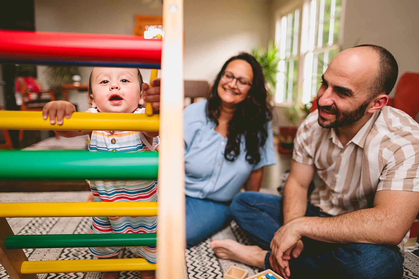 Family portraits with baby in Durham