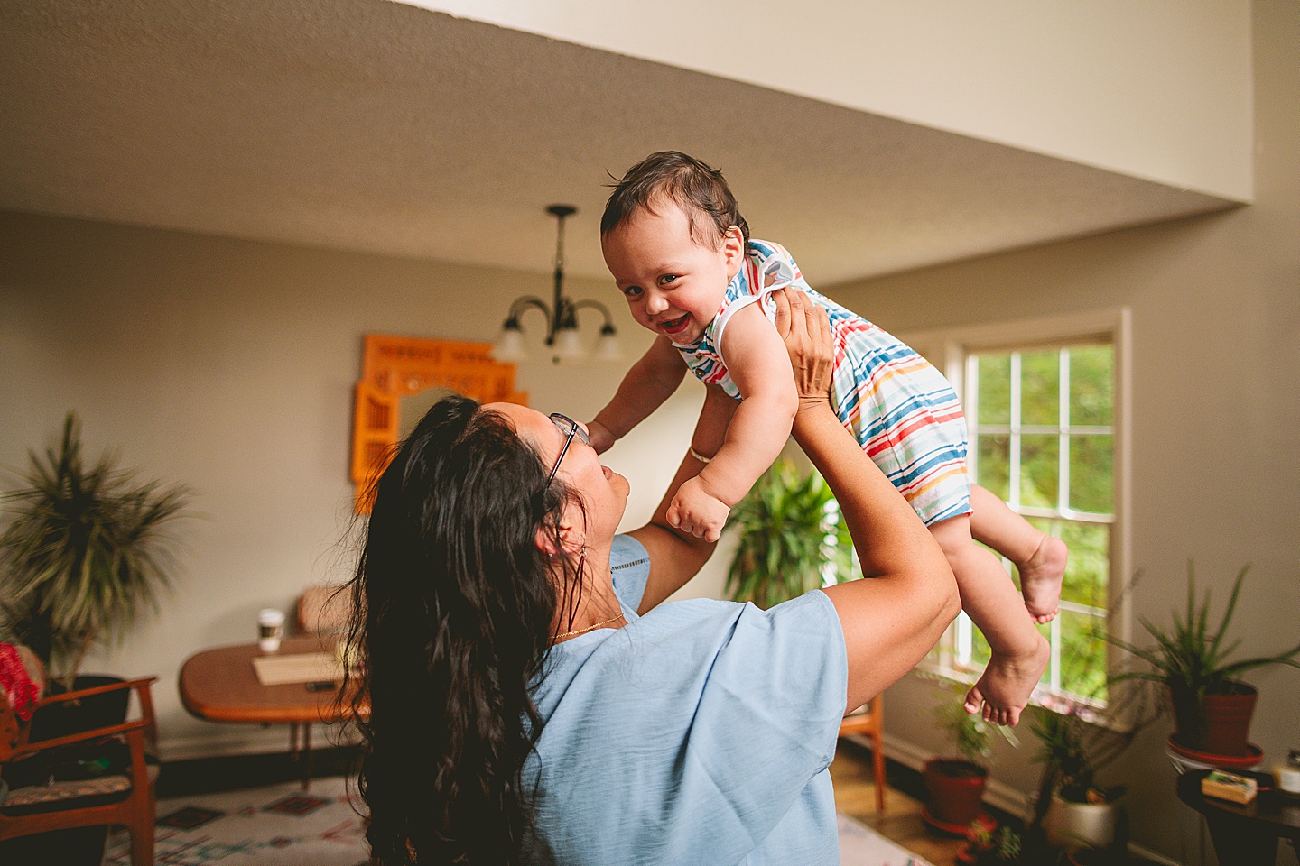 Family portraits with baby in Durham