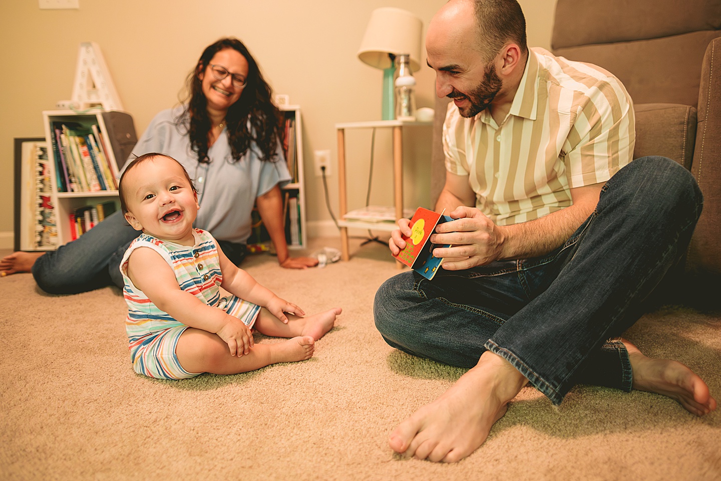 Family portraits with baby in Durham