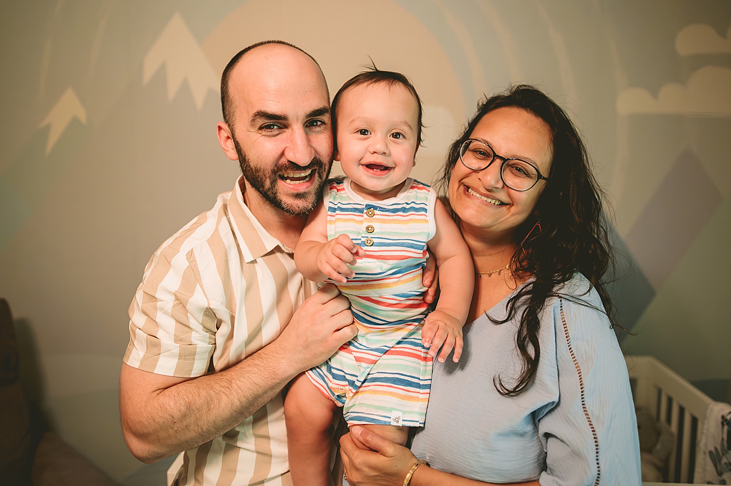 Family portraits with baby in Durham