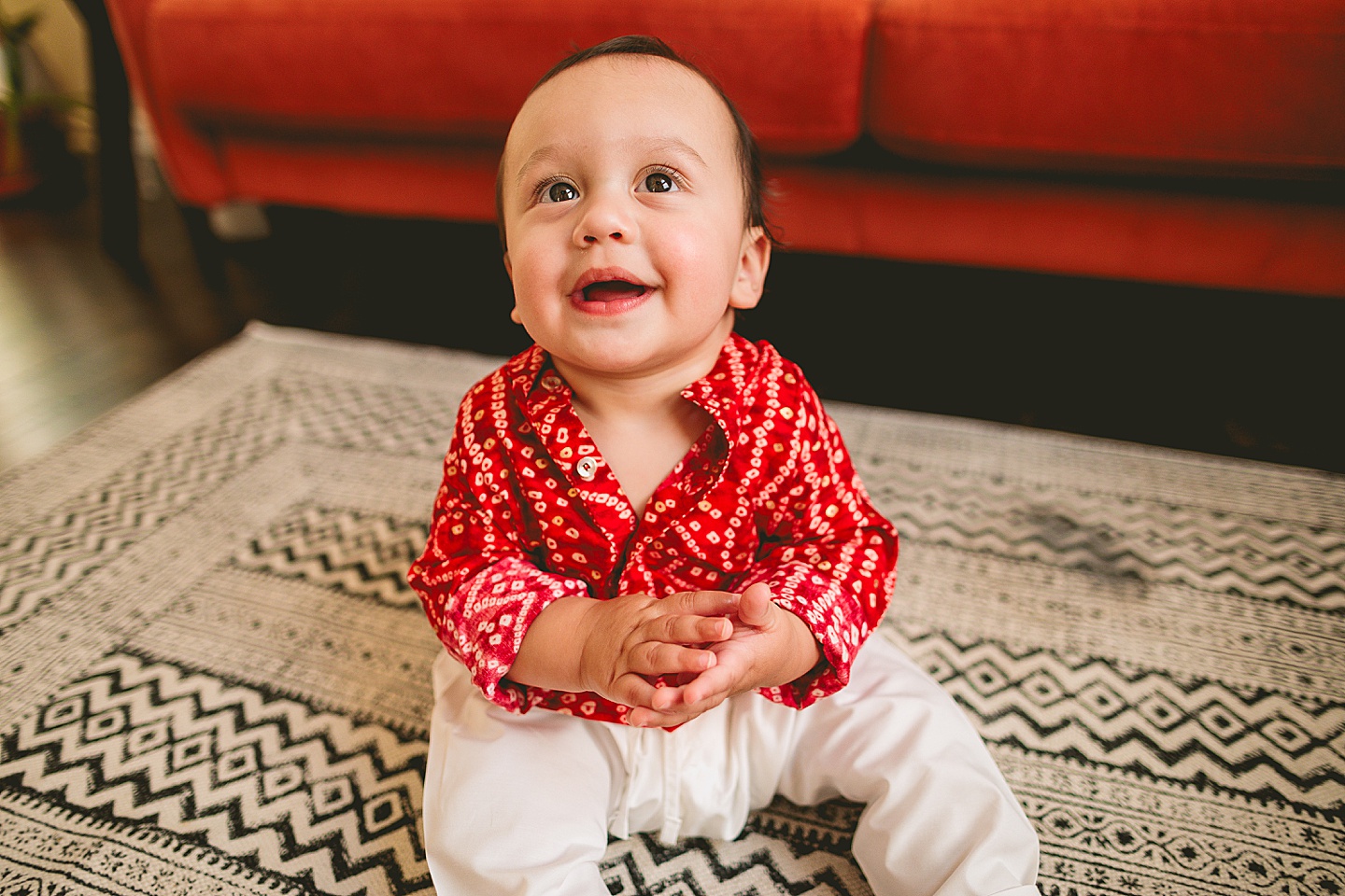 Family portraits with baby in Durham