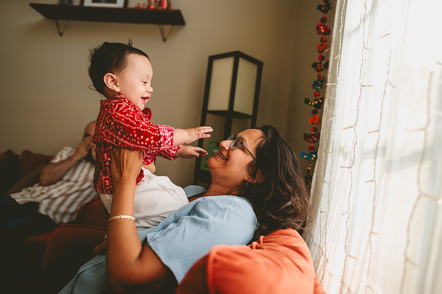 Family portraits with baby in Durham