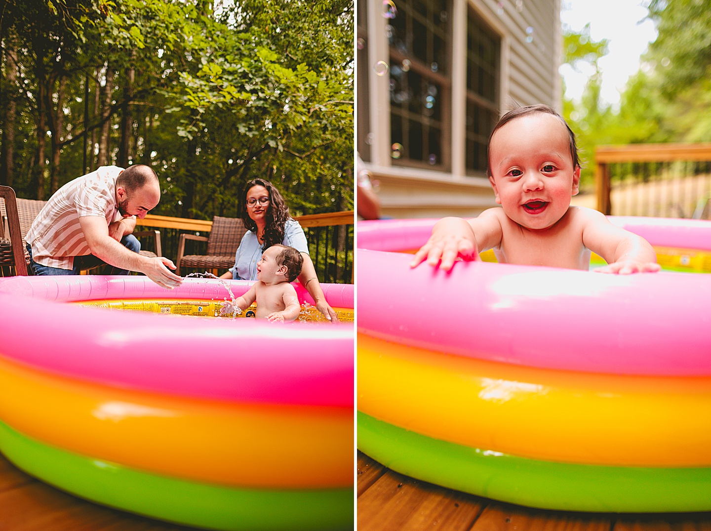 Family portraits with baby in Durham