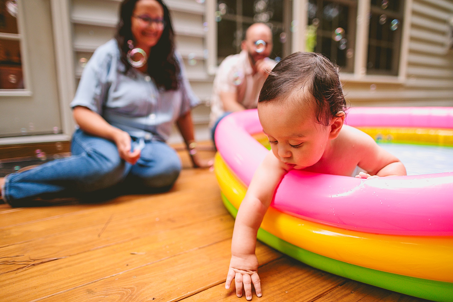 Family portraits with baby in Durham