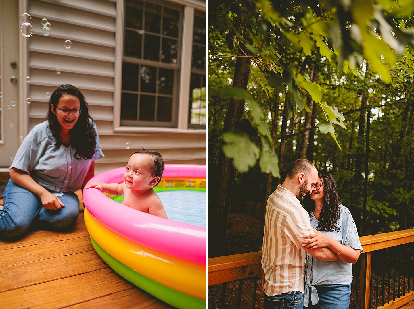 Family portraits with baby in Durham