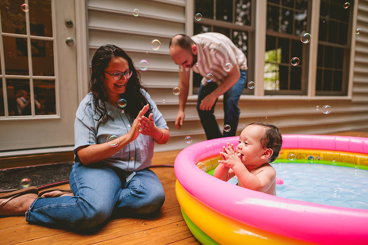 Family portraits with baby in Durham