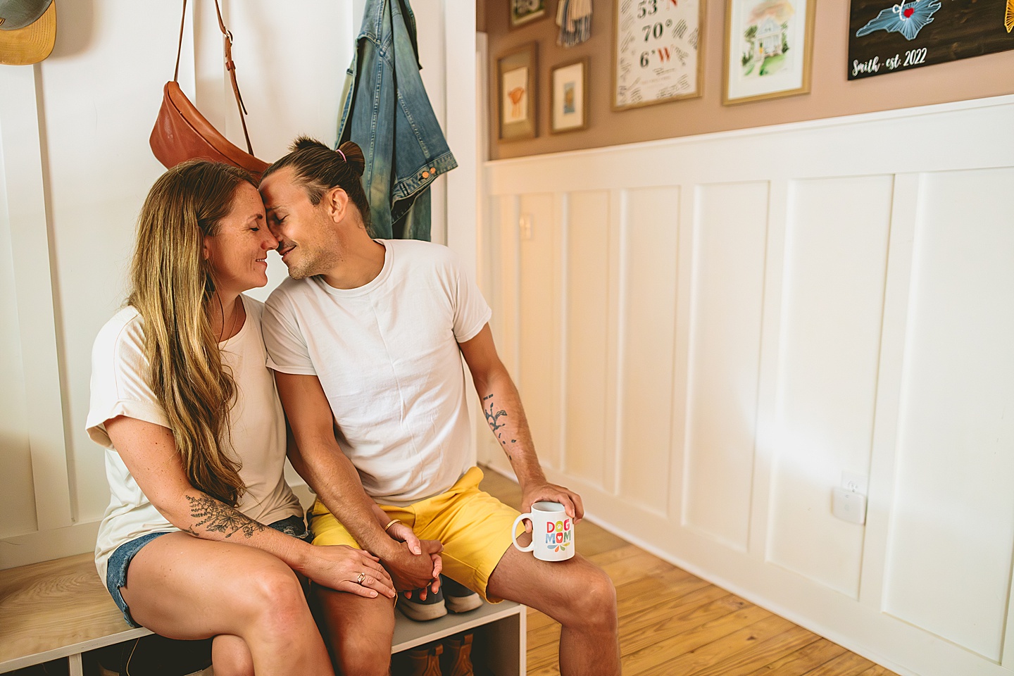 Couple portraits at home