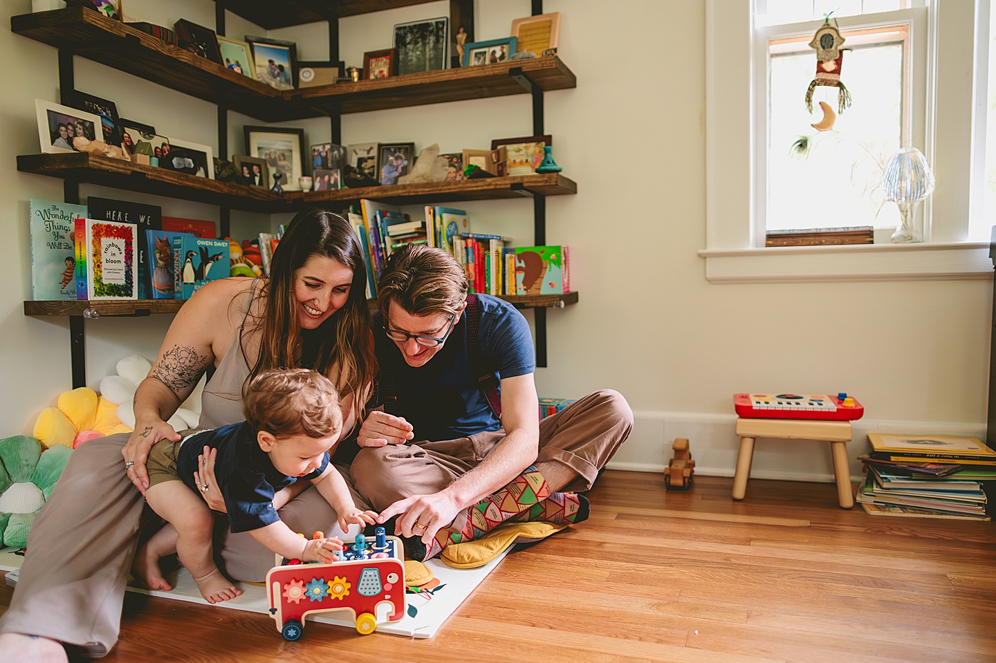 At home family photos in Durham