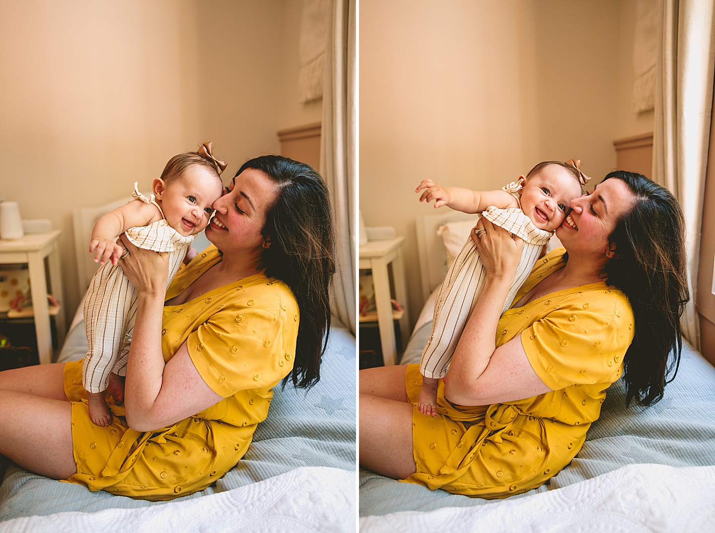 Mom holding 5 month old baby in Efland NC