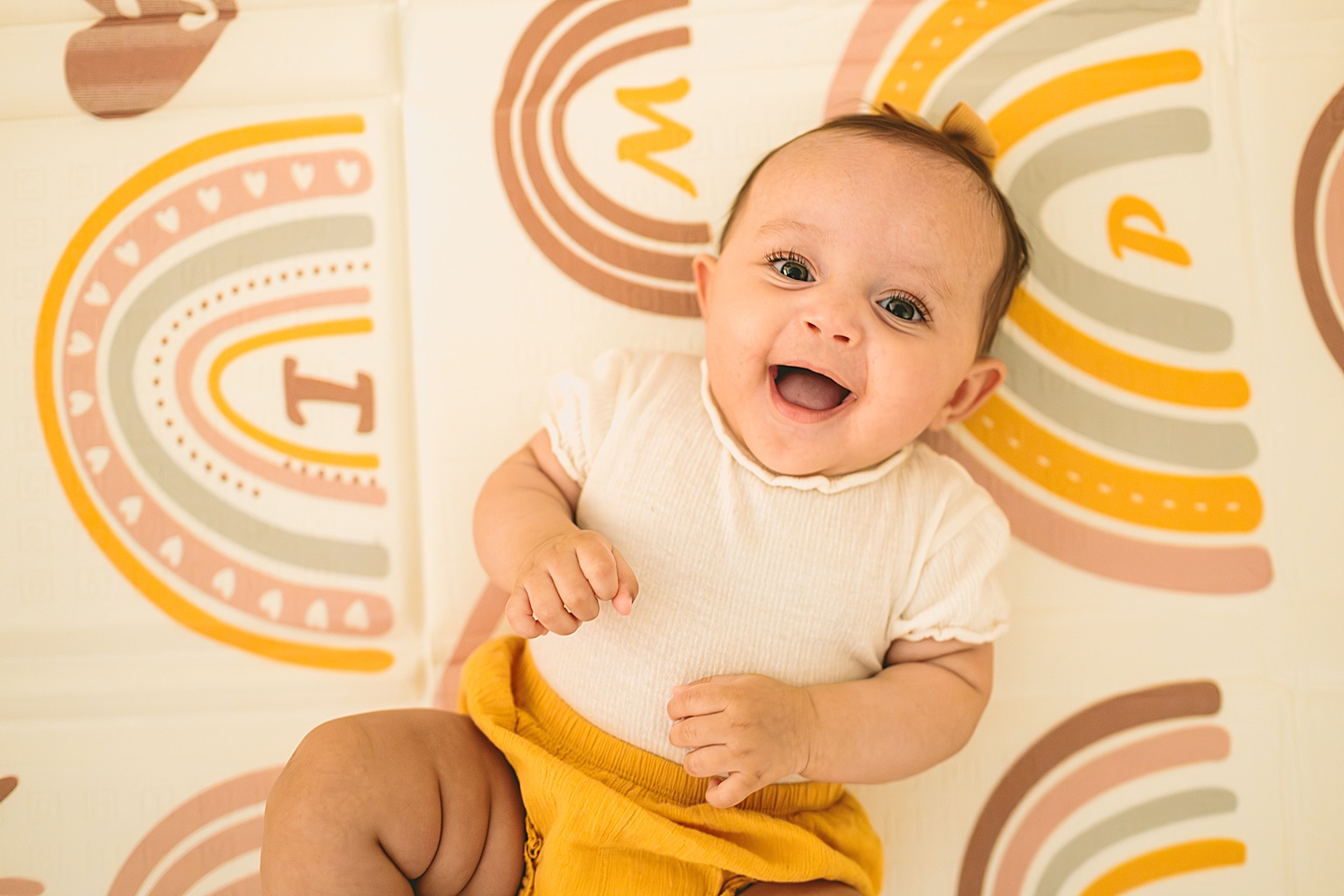 5 month old baby smiling