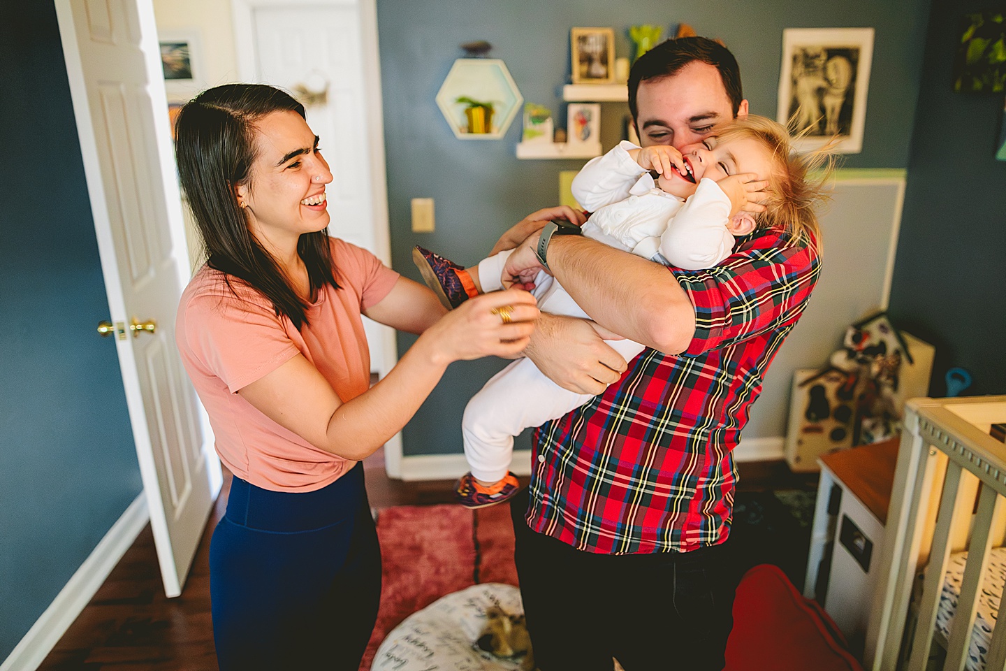 Durham NC at-home family portraits