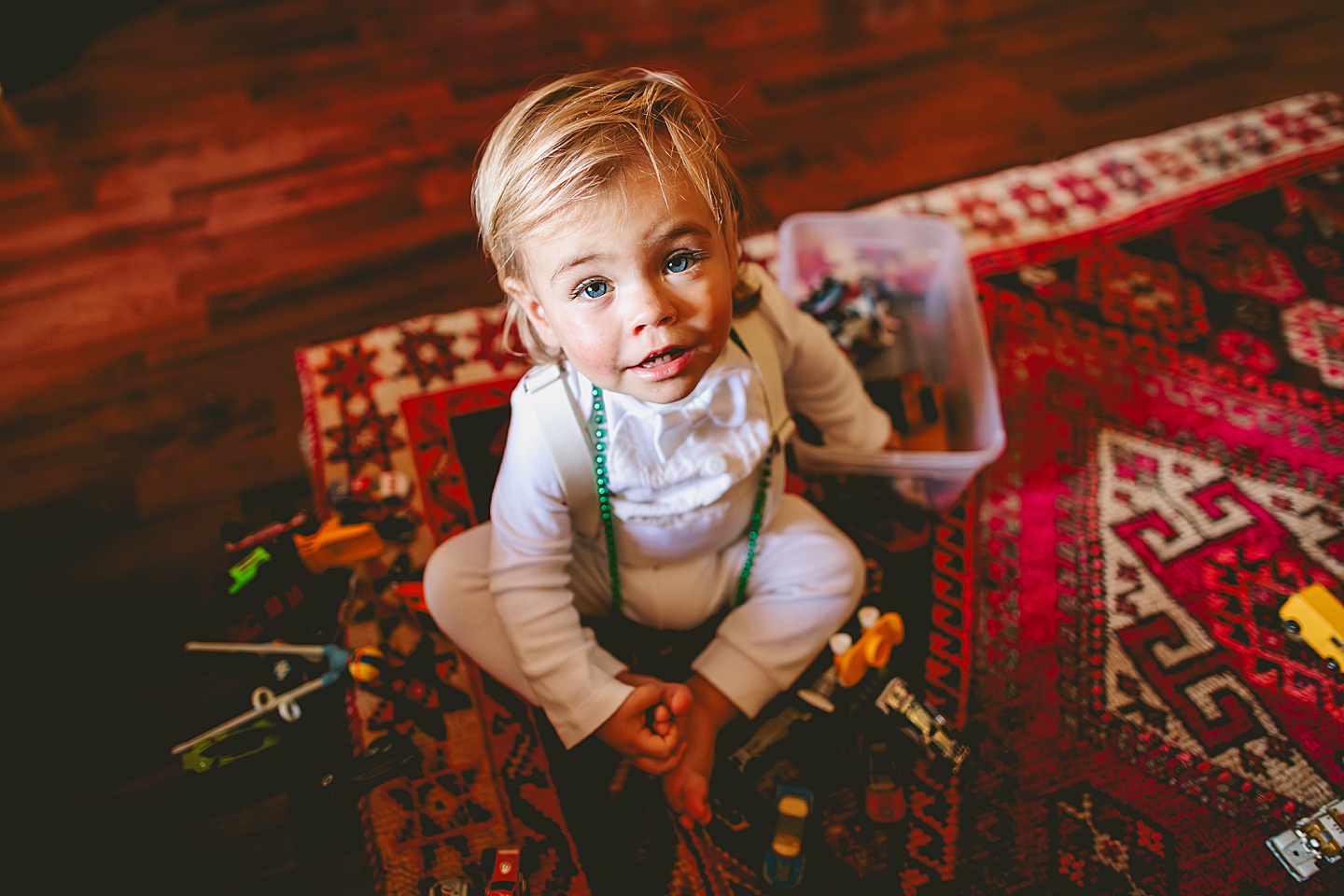 Toddler smiling