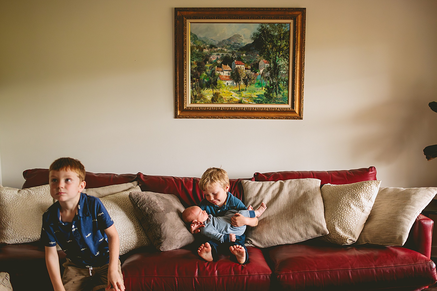 Photo of brothers together on couch